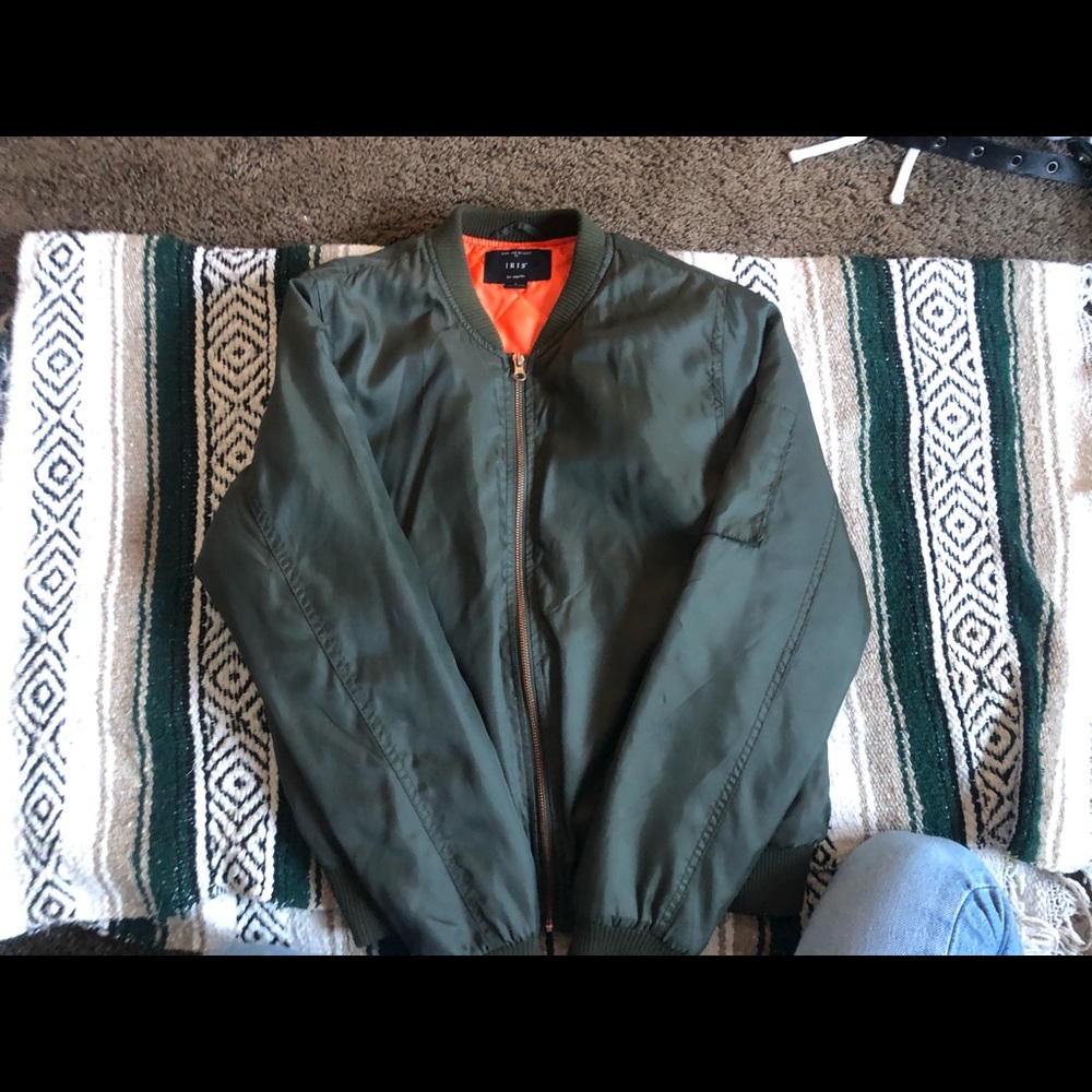 Green bomber jacket